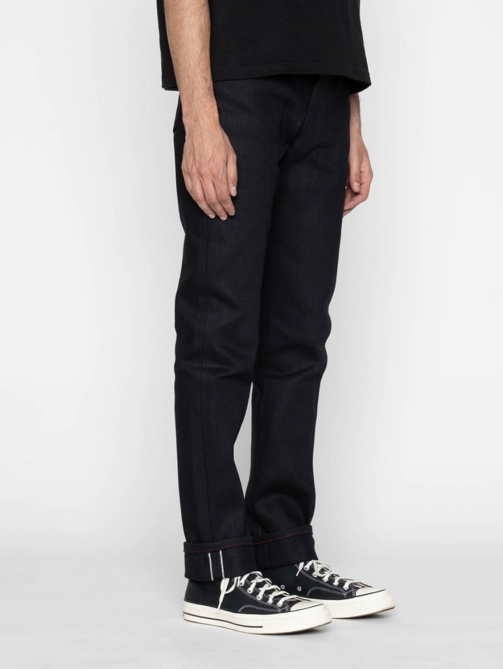 Naked & Famous Blood Brothers Selvedge - Weird Guy Indigo x Black x RED CORE - Picture 6 of 8